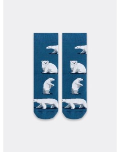 Носки детские синие с рисунком в виде медведей Mark formelle