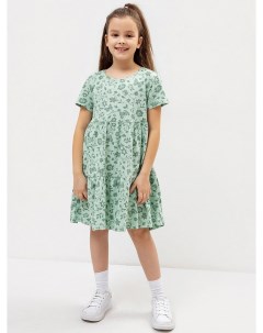 Платье для девочек зеленое с цветочным принтом Mark formelle