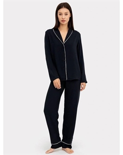 Комплект женский (жакет, брюки) темно-синий из вискозы Mark formelle