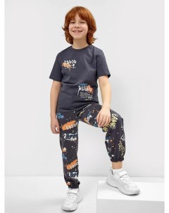 Комплект для мальчиков футболка брюки в сером цвете с принтом Mark formelle