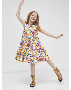 Хлопковое многоярусное платье для девочек Mark formelle