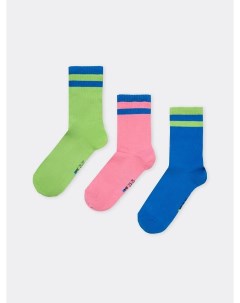 Мультипак 3 пары высоких унисекс носков разноцветных Mark formelle