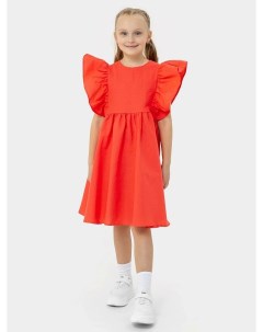 Платье для девочек в красном оттенке с декоративными рукавами Mark formelle