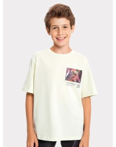 Молочная футболка с принтом картиной для мальчика Mark formelle