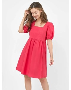 Свободное платье с рукавами фонариками ярко розового цвета Mark formelle