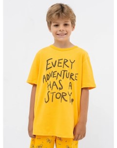 Хлопковая футболка для мальчиков в цвете охра Mark formelle