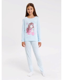 Комплект для девочек (джемпер, брюки) в голубом оттенке с принтом "звезды" Mark formelle