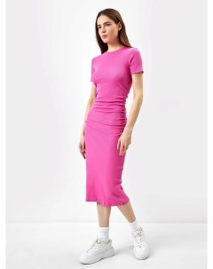 Платье женское в рубчик ярко розового цвета Mark formelle