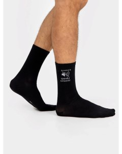 Высокие мужские носки черного цвета с надписью Mark formelle