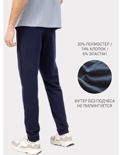 Мужские однотонные брюки темно синего цвета Mark formelle