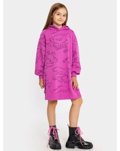 Платье худи для девочек розовое с принтом в виде граффити Mark formelle