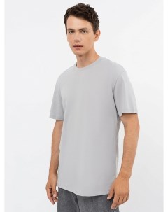 Прямая свободная футболка из хлопка серого цвета Mark formelle