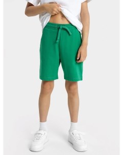 Хлопковые прямые шорты зеленого цвета для мальчиков Mark formelle