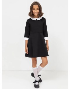 Платье черного цвета с текстильным воротничком для девочек Mark formelle