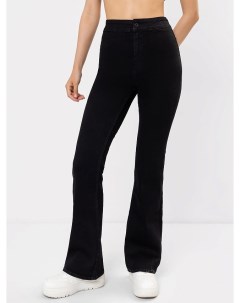 Брюки женские джинсовые клеш в черном оттенке Mark formelle