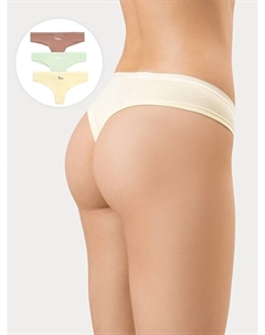 Мультипак трусиков бразилиана (3 шт.) в желтых оттенках Mark formelle