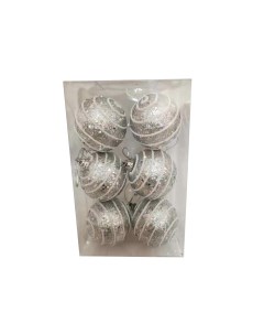 Набор шаров Silver Lines 5см 6шт пластик арт RM5 1617 Market union