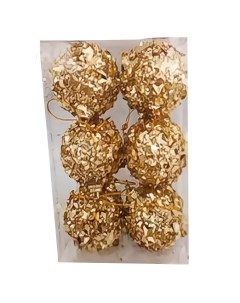 Набор шаров Gold Shine 5см 6шт пластик арт RM5 1608 Market union