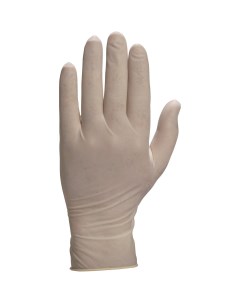 Перчатки защитные из латекса с напылением 100 шт цвет белый р р 9 Delta