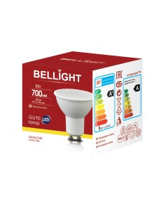 Лампа светодиодная GU10 8Вт 3000К LED Bellight