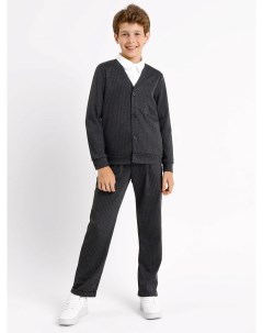 Школьные брюки для мальчиков в цвете черно серая елочка Mark formelle