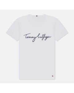 Женская футболка Heritage Crew Neck Graphic цвет белый размер S Tommy hilfiger