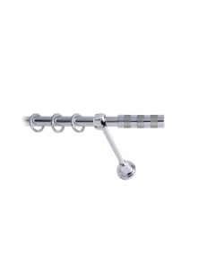 Карниз для штор LmDecor 16мм 1р гладкий 3,0м ХРОМ /Жезл 060 Lm decor