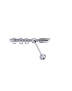 Карниз для штор LmDecor 16мм 1р витой 3,2м ХРОМ /Луна 056 Lm decor