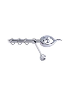 Карниз для штор LmDecor 16мм 1р гладкий 2,4м ХРОМ /Наутилус 012 Lm decor