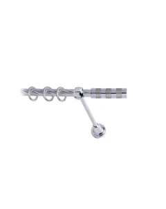 Карниз для штор LmDecor 16мм 1р витой 1,8м ХРОМ /Жезл 060 Lm decor
