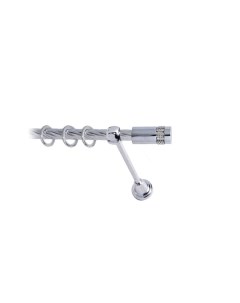 Карниз для штор LmDecor 16мм 1р витой 2,0м ХРОМ /Имидж 116 Lm decor