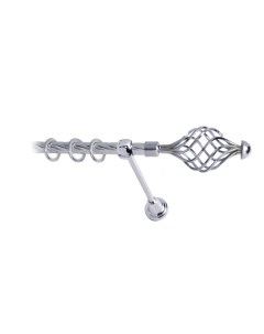 Карниз для штор LmDecor 16мм 1р витой 2,8м ХРОМ /Вираж 098 Lm decor
