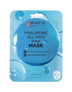 Тканевая маска для лица с гиалуроновой кислотой Hyaluronic All Days Sheet Mask Mistic