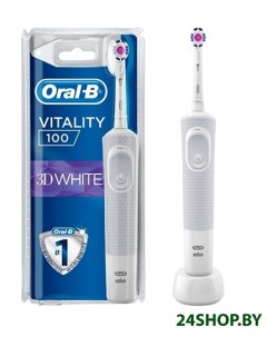Электрическая зубная щетка Vitality 100 3D White D100 413 1 белый Oral-b