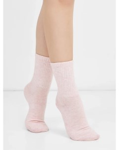 Детские высокие однотонные носки в оттенке розовый меланж Mark formelle