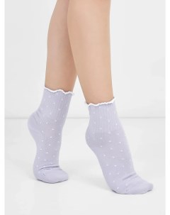 Детские высокие носки с волнообразным краем в лавандовом оттенке Mark formelle