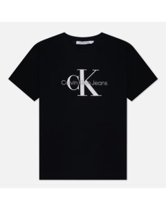 Женская футболка Monogram цвет чёрный размер S Calvin klein jeans