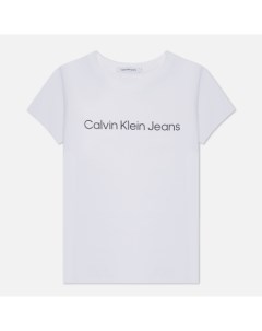 Женская футболка Slim Organic Cotton Logo цвет белый размер M Calvin klein jeans