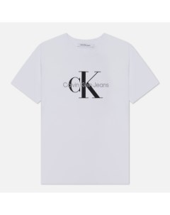 Женская футболка Monogram цвет белый размер S Calvin klein jeans