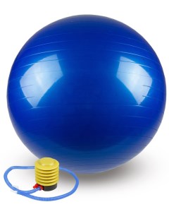 Мяч гимнастический фитбол с насосом 75 см синий No brand