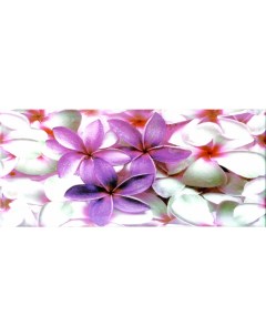 Плитка для ванной Виолет Violet цветы сиреневая 450 x 200 Кировская керамика