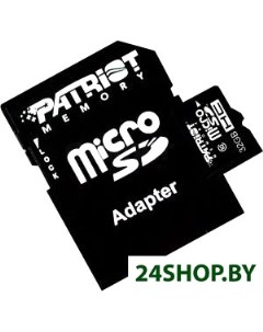 Карта памяти Patriot microSDHC Class 10 32 Гб адаптер PSF32GMCSDHC10 Patriot (компьютерная техника)