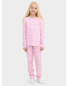 Комплект для девочек джемпер брюки розовый с кометами Mark formelle