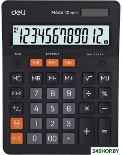 Бухгалтерский калькулятор M444 черный Deli