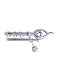 Карниз для штор LmDecor 16мм 2р гладкий 1,8м ХРОМ /Наутилус 012 Lm decor