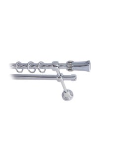 Карниз для штор LmDecor 16мм 2р витой 3,2м ХРОМ /Севилла 120 Lm decor