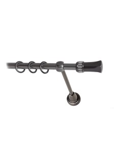 Карниз для штор LmDecor 16мм 1р гладкий 3,0м Антрацит /Севилла 120 Lm decor