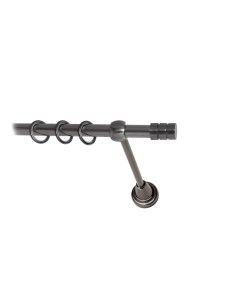 Карниз для штор LmDecor 16мм 1р гладкий 3,0м Антрацит /Цилиндр 088 Lm decor