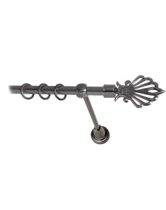 Карниз для штор LmDecor 16мм 1р гладкий 4,0м Антрацит /ВЕЕР 006 Lm decor