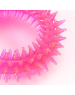 Игрушка пищащая Бактерия для собак 6 3 см розовая Пижон
